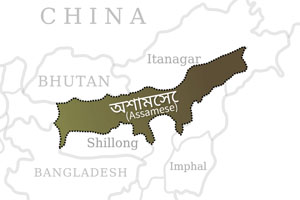 Assamese Language Map
