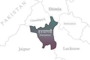 Haryanvi Language Map
