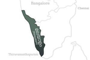 Malayalam Language Map